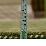 Green Contemporary Design Hand Loomed Wool Area Rug