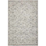 Dalyn Jericho JC8 Mink Area Rug featuring a traditional floral pattern in mink, taupe, gold, and chestnut.