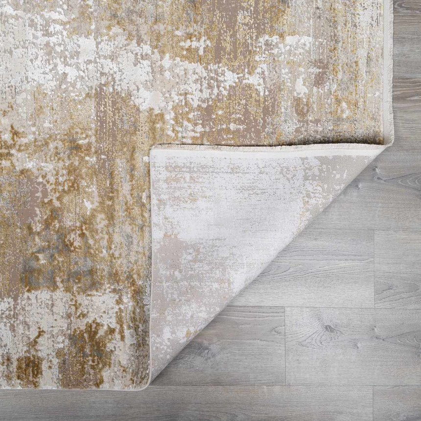 Jera Luxury Fringed Faux Silk Rug