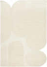 Close-up of the Jgadve Ivory Abstract Area Rug. Hand-tufted wool rug with a contemporary beige and cream abstract design. Design-Rectangle-576