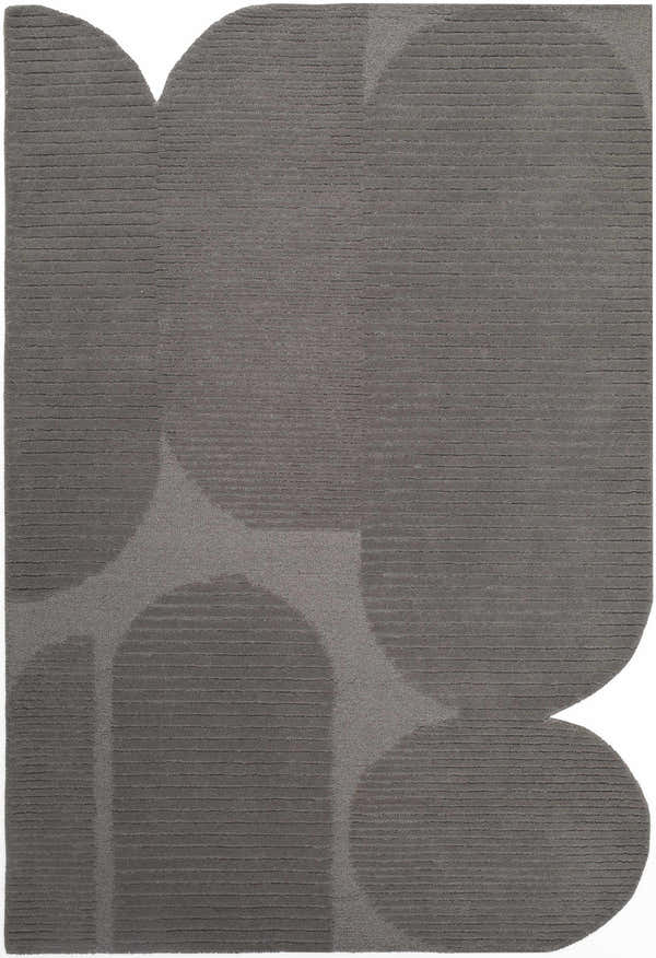 Sample Fixui Gray Abstract Hand Tufted Wool Area Rug