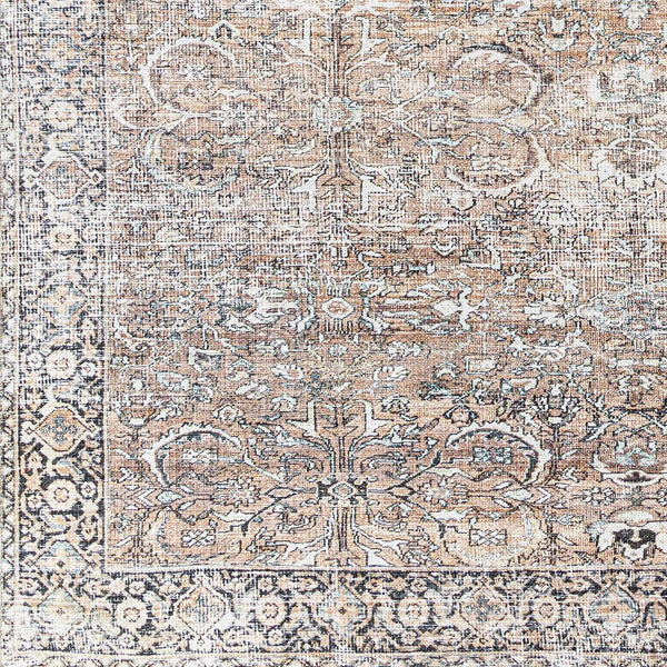 Sample Tan Jill Vintage Washable Area Rug - Clearance