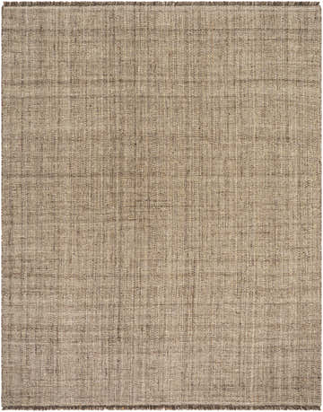 Close-up of the hand woven Pufoe Modern Wool Area Rug, showing texture and subtle brown and beige tones. Design-Rectangle-810