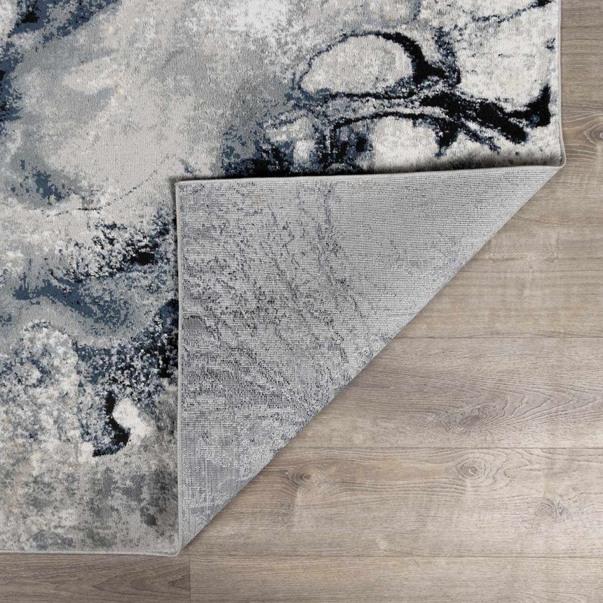 Kirkland Dark Blue Marble Rug