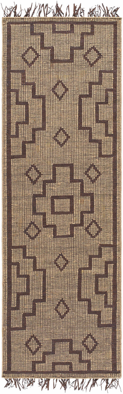 Jame Jute&Leather Rug with tassels