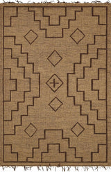 Jame Hand Woven Jute & Leather Area Rug