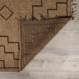 Jame Hand Woven Jute & Leather Area Rug