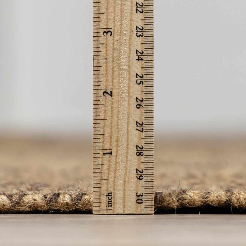 Jame Hand Woven Jute & Leather Area Rug