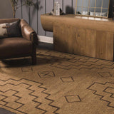 Jame Hand Woven Jute & Leather Area Rug