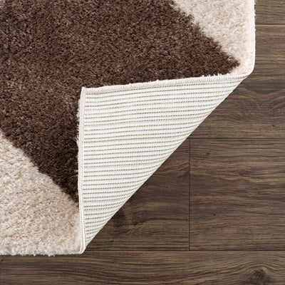 Arilla Brown Washable Diamond Area Rug