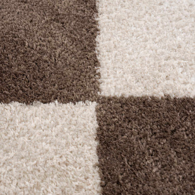 Arilla Brown Washable Diamond Area Rug