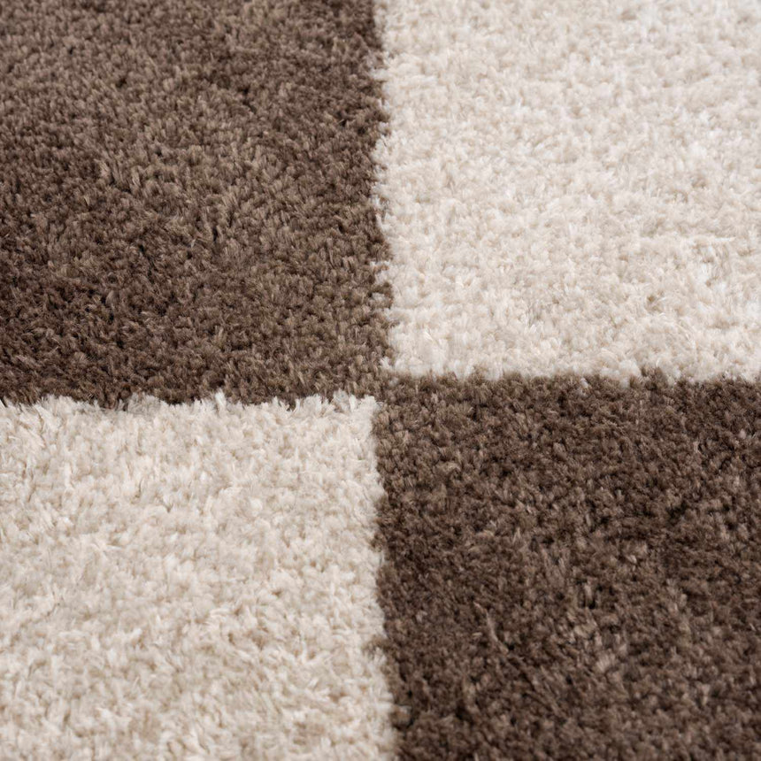 Arilla Brown Washable Diamond Area Rug