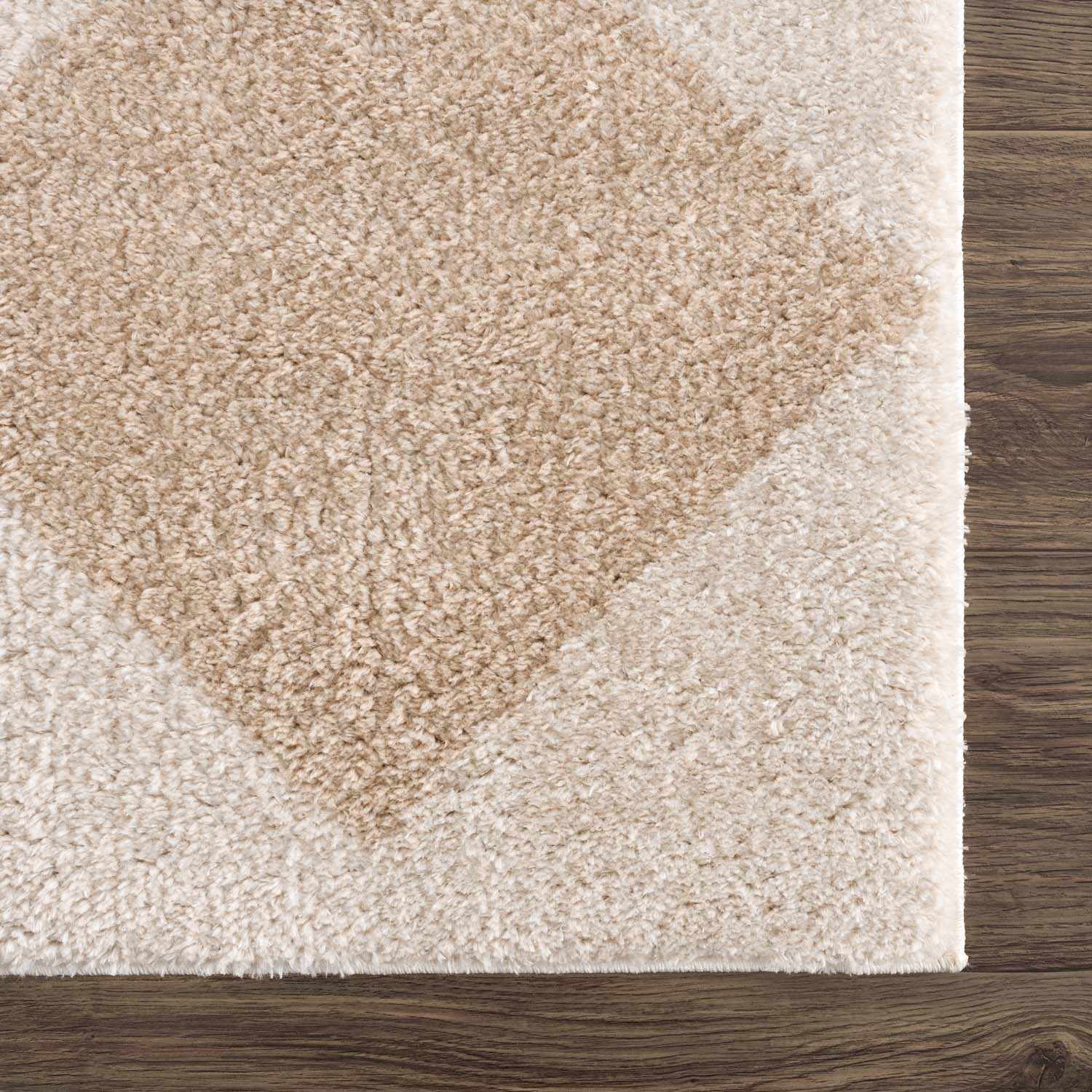 Arilla Beige Washable Diamond Area Rug