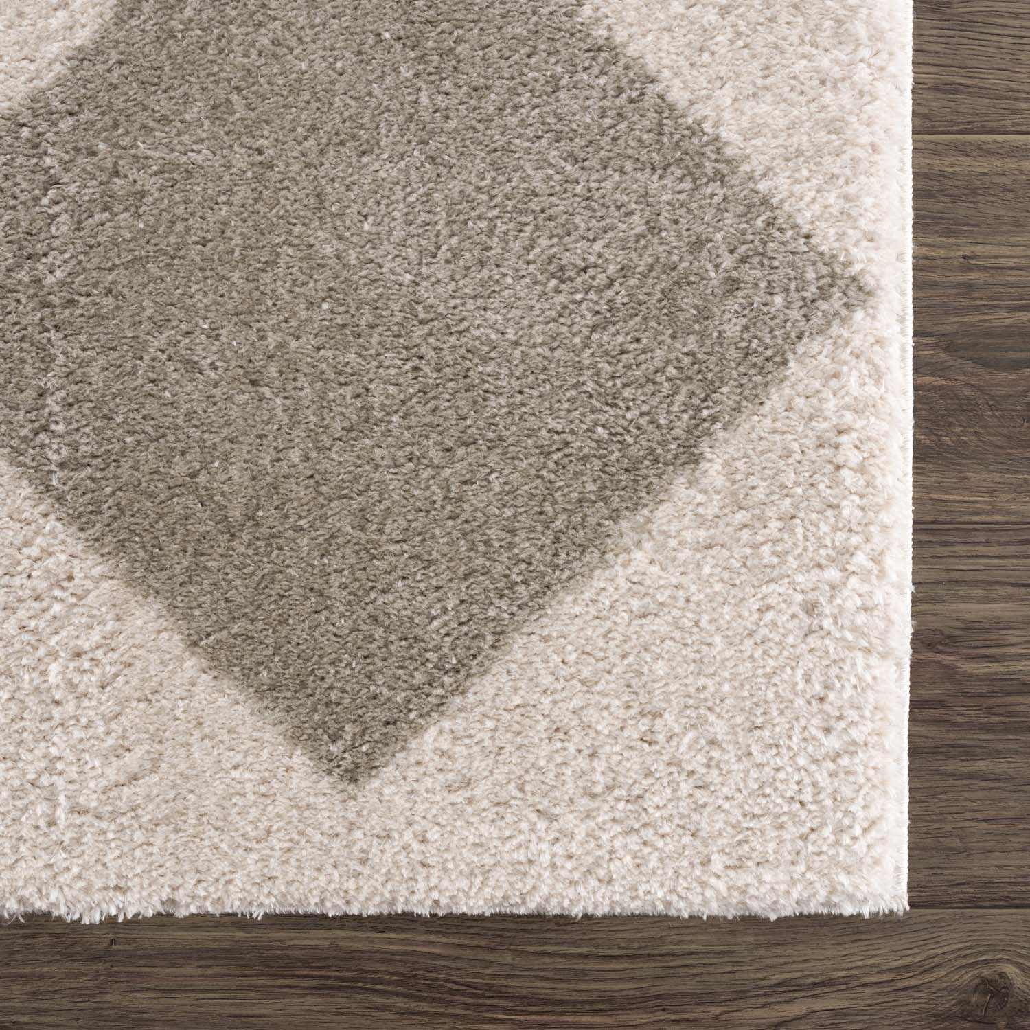 Arilla Gray Washable Diamond Area Rug