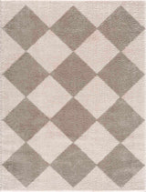 Arilla Gray Washable Diamond Area Rug