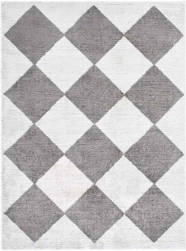 Arilla Diamond Checkered Washable Area Rug