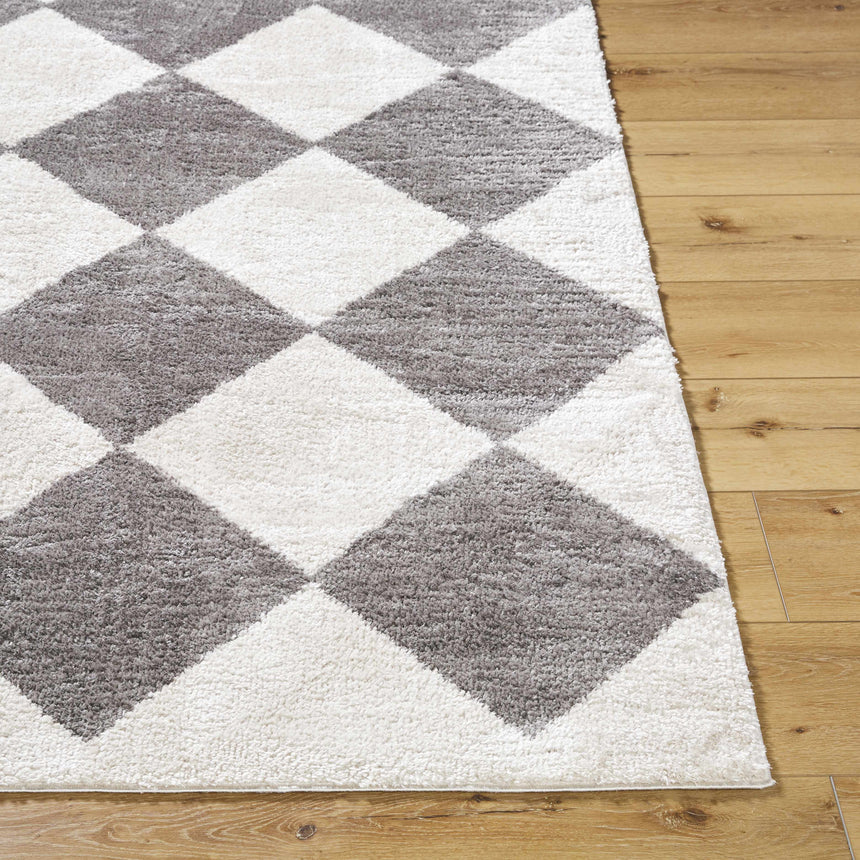 Arilla Diamond Checkered Washable Area Rug