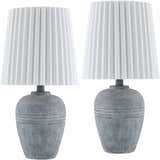 Jaltomate Gray Ribbed Table Lamp