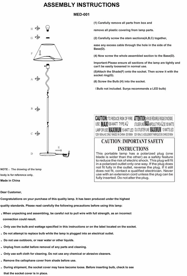 Jaraguari Zic Zac Gold Metal Floor Lamp