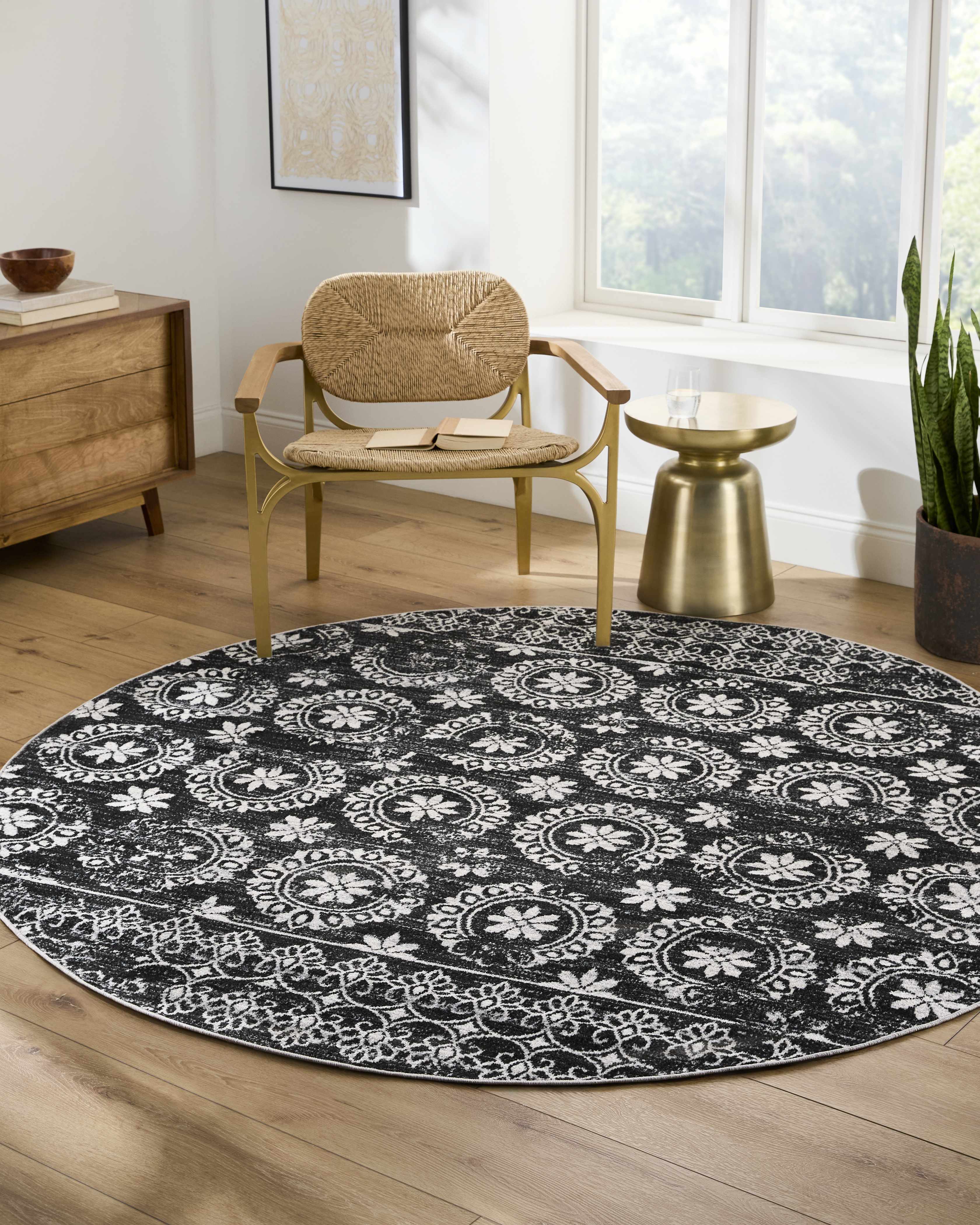 Kahraman Black & White Washable Rug - Clearance – Boutique Rugs
