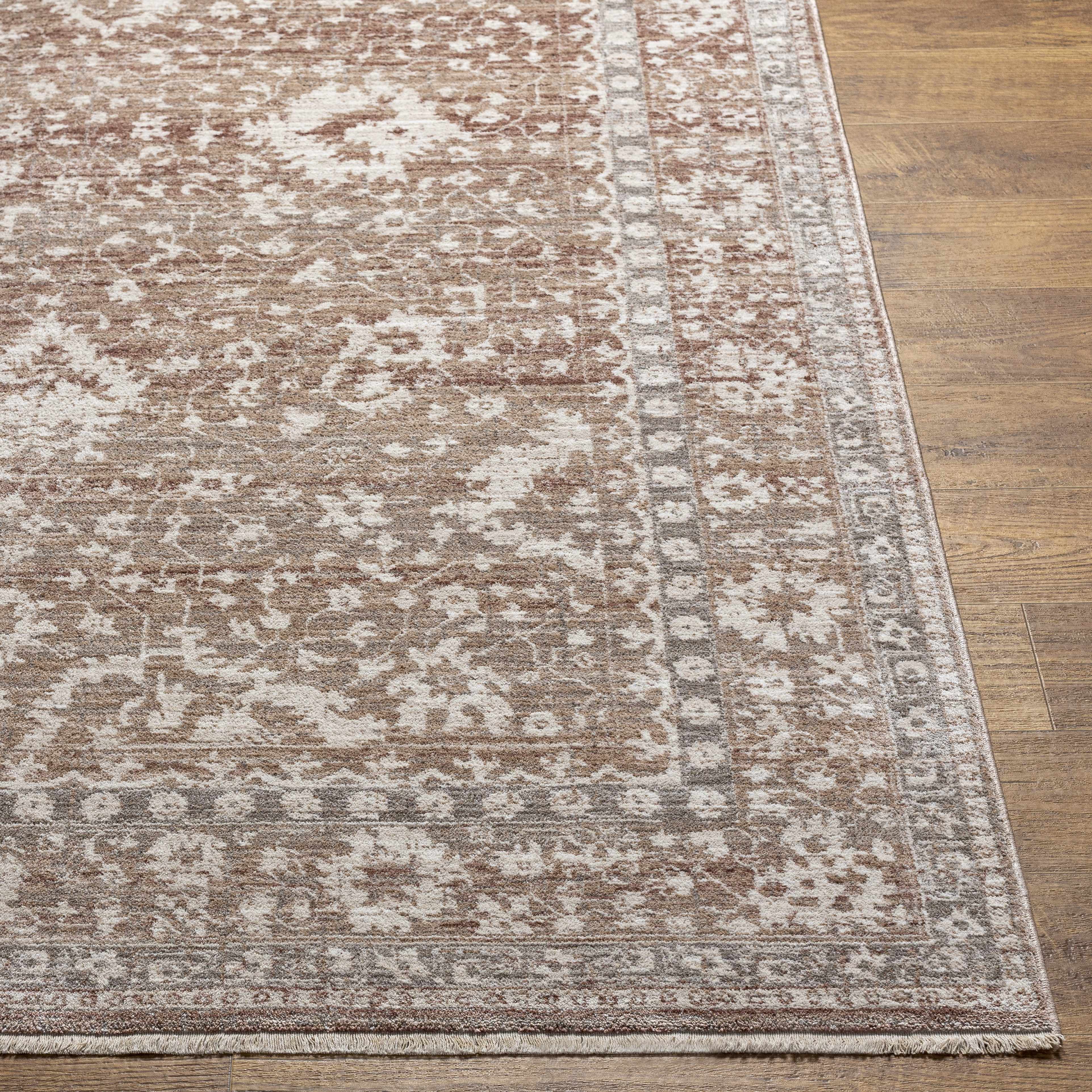Straight-on shot of Kaongkod Area Rug - Clearance, providing a full look at the design. Traditional Area Rug Backing  