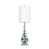 Katipunan Aqua Gold Metallic Brass Table Lamp