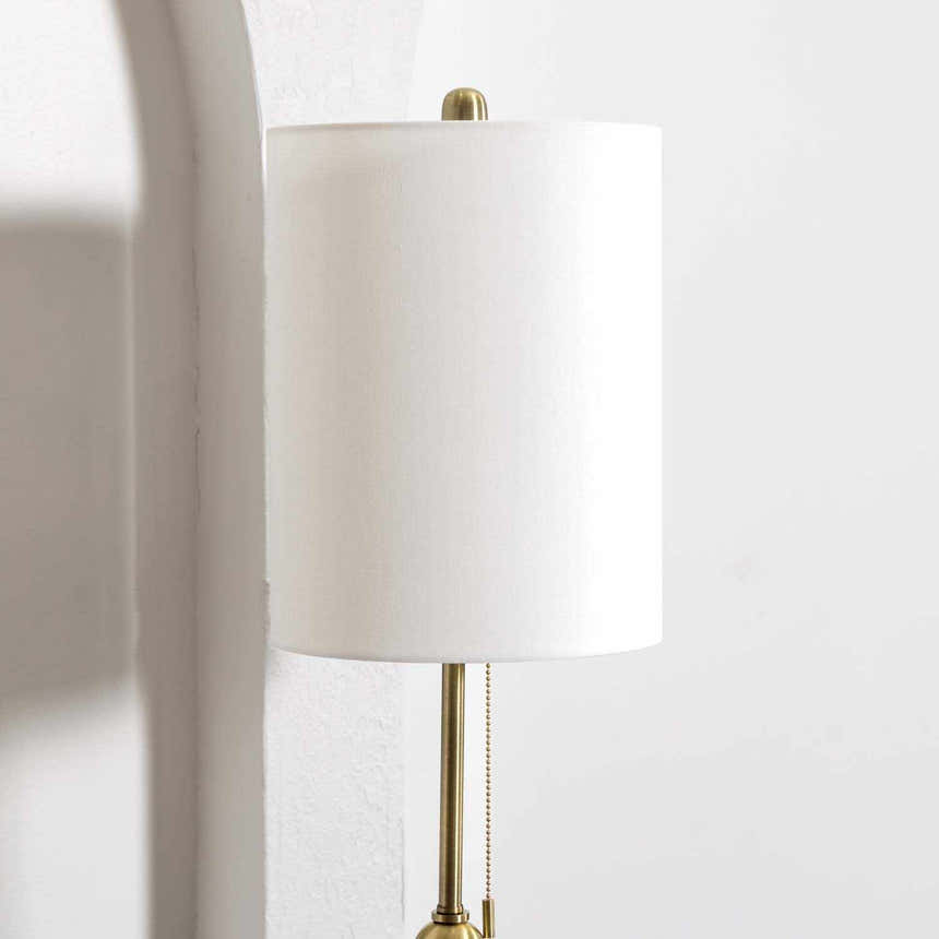 Katipunan Aqua Gold Metallic Brass Table Lamp