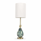 Katipunan Aqua Gold Metallic Brass Table Lamp