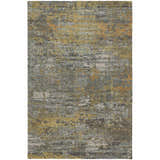 Close-up of Dalyn Luxury Kochi KC12 Gray Area Rug. Features chestnut, peach, and taupe hues in an abstract pattern.