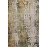 Close-up of the Dalyn Luxury Indoor/Outdoor Kochi KC14 Putty Area Rug, featuring beige, green, and putty distressed pattern.