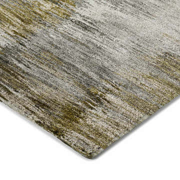 Close up of the Dalyn Luxury Kochi KC1 Mocha Area Rug. Beige, brown, and gold textured pattern.