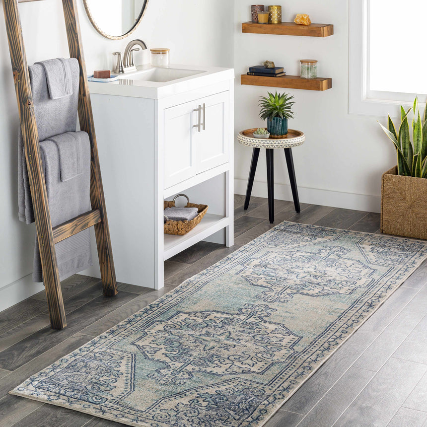 Kenmare Blue Medallion Rug - Clearance