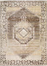 Close-up of the Kailey Light Gray Area Rug featuring a traditional diamond pattern in beige, brown, and light gray tones. Design-Rectangle-679