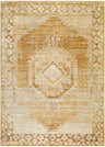 Close-up of the Kailey Light Brown Area Rug, showcasing its traditional, geometric pattern and light brown, tan, and off-white colors. Design-Rectangle-679