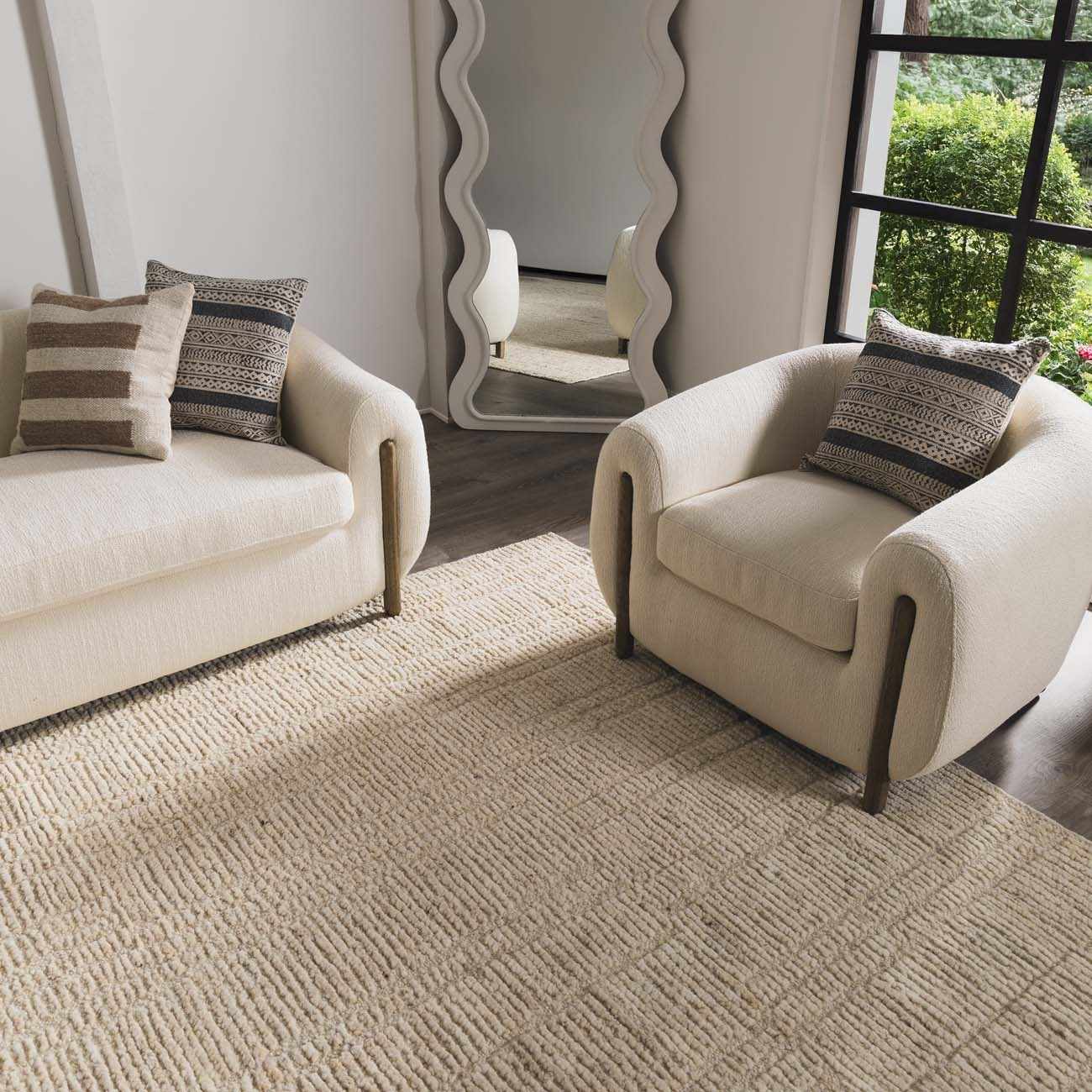 Dayna Beige Luxury Wool Rug
