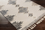 Kingborough Cream/Brown Cotton Area Rug - Clearance