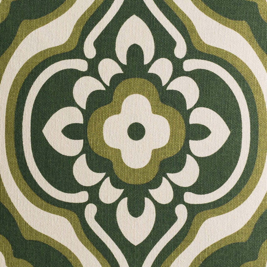 Kinvere Olive Geometric Pattern Pillow - Clearance