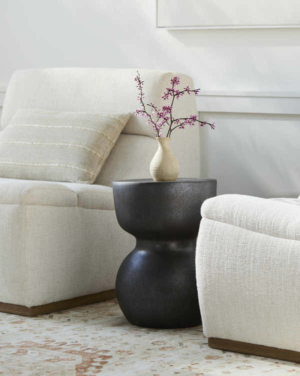 Kamachumu Charcoal Outdoor End Table