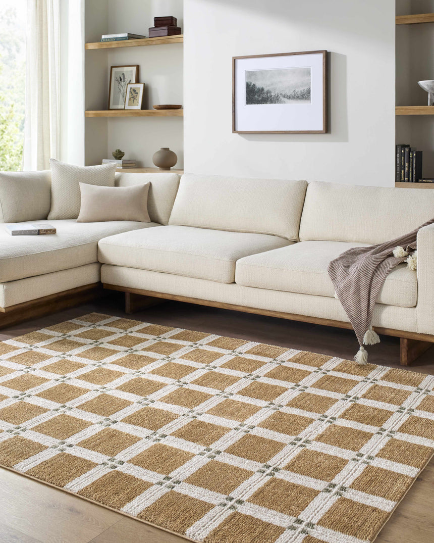 Kalkin Light Brown Area Rug