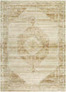 Close-up of the Kalare Off White Area Rug featuring a traditional diamond pattern and farmhouse style. Design-Rectangle-679
