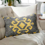 Koronadal Yellow&Grey Geometric Throw Pillow - Clearance