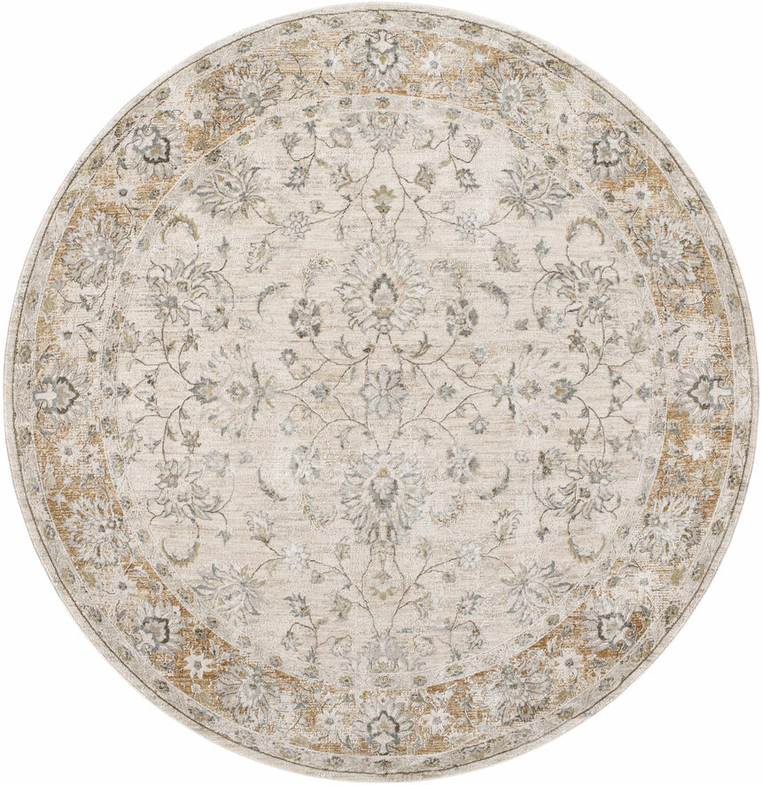 Kerem Cream Damask Rug