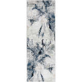 Sample Kirkland Dark Blue Marble Area Rug