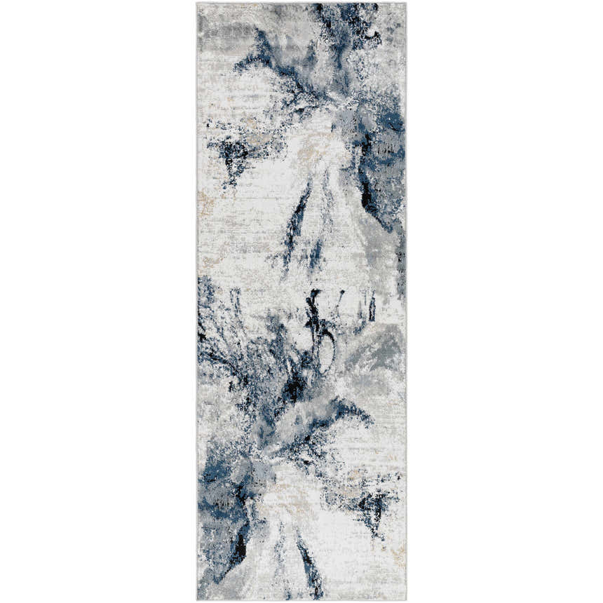 Sample Kirkland Dark Blue Marble Area Rug