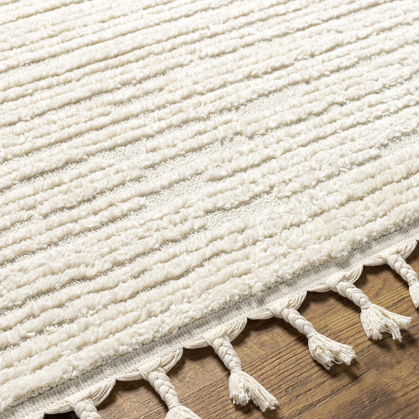 Kulu Textured Area Rug with Tassels