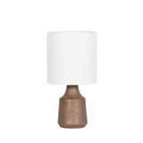 Kumlu Ribbed Ceramic White Table Lamp