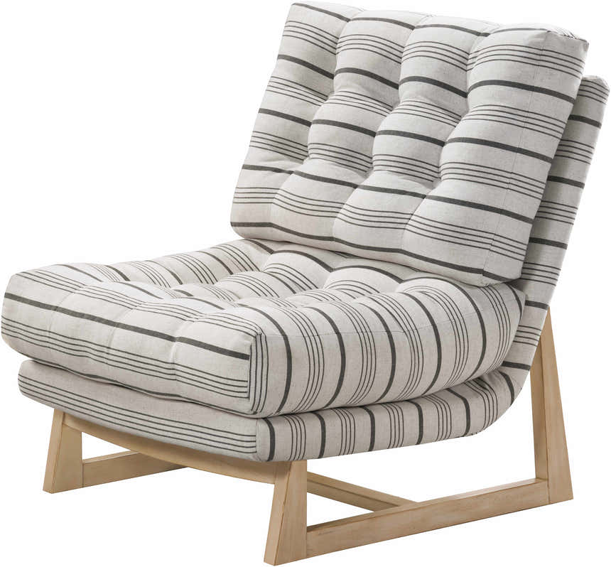 Kitanagoya Taupe Armless Accent Chair