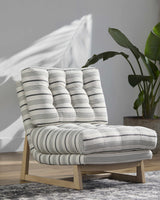 Kitanagoya Taupe Armless Accent Chair