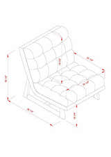 Kitanagoya Taupe Armless Accent Chair