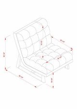 Kitanagoya Taupe Armless Accent Chair